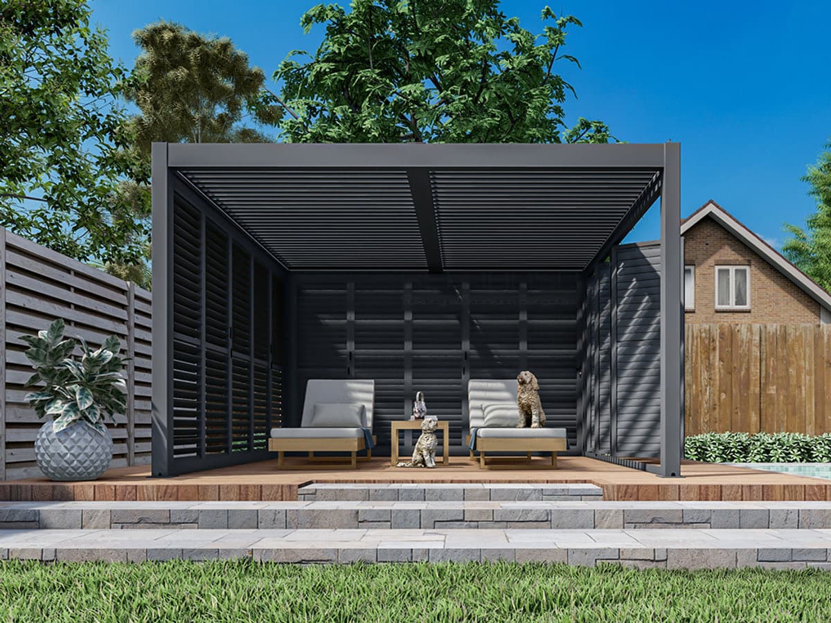 Remanso 4m x 4m Pergola — hot tub pergola