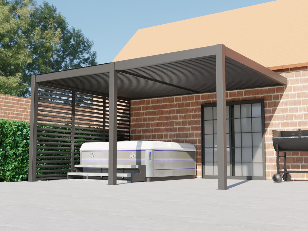 Remanso 3.8m x 5m (Wall Mounted) Pergola — hot tub pergola